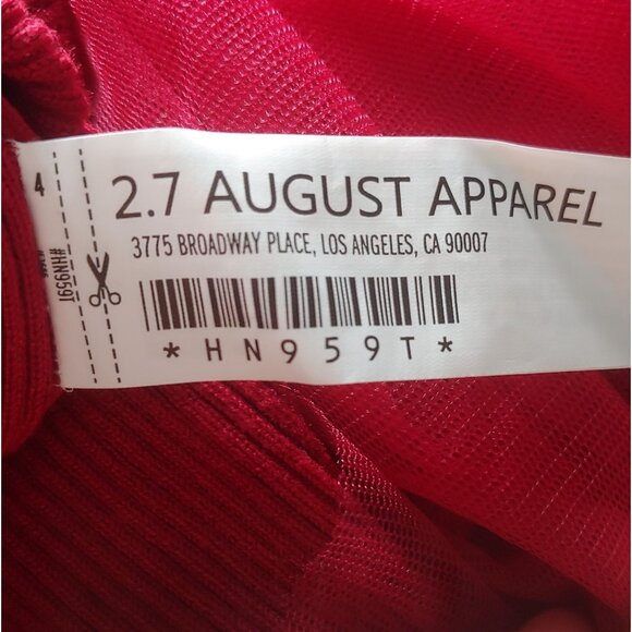 Endless Love Deep Red Ribbed L-Sleeve Fluffy Sweetheart Romantic Sweater M - Picture 11 of 12